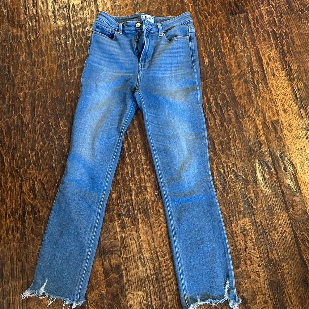 Paige Cindy High Rise Raw Hem Jeans-Size 29